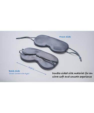 LIJDE Mulberry Silk Eye Mask for Sleeping - 19 Momme Luxury Sleep Mask for Men & Women Travel-Friendly Gift Box Packaging Navy Blue & More Colors Available - Buy Online on GoSupps.com