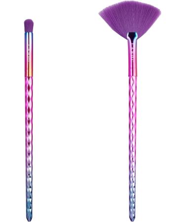 Makeup Brush Set 10pc LaRoc - Make Up Brushes for Blusher Foundation Brush Concealer Brush Eyeliner Eyeshadow Cream & Liquid Make Up Anti-Shedding Bristles - Rainbow Effect - Buy Online on GoSupps.com