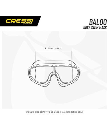 Cressi Wide View Swim Mask for Kids Ages 2-7 | Baloo Made in Italy White/Pink - Buy Online on GoSupps.com