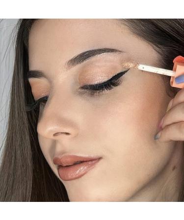 Oulac Liquid Glitter Eyeshadow Pink Eyeshadow Shimmer Eyeshadow & Eyeliner | Sheer Warm Beige with Lime and Pink Sparkle Blendable Eye Make-up Crease Resistant Vegan 5.4g Sugar Rush (04) - Buy Online on GoSupps.com