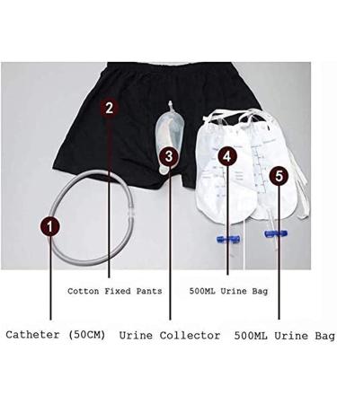 Urine Bag Pants Urine Collectors Men's Wearable Incontinence Pants Urinal System with Collection Bag Portable Leak Proof Pee Catheter Holder Prevent Embarrassing for The Elderly M Medium - Buy Online on GoSupps.com