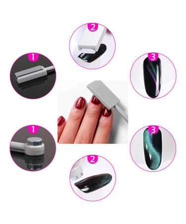 Nail Magnet Stick Set - 5 Piece Double Head Floral Design Magnet Pen & Strong Pencil for DIY 3D Cat Eye & Gel Nail Art Accessories - Buy Online on GoSupps.com