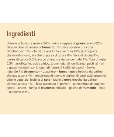  Italian Gourmet E.R. Misura Cornetti Fibrextra Arancia Fibrextra Pack of 12 orange carrot and pumpkin croissants 100% wholemeal flour 300 g + 400 g - Buy Online on GoSupps.com