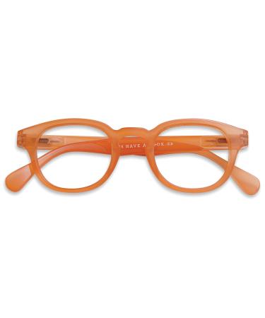 Have a look - reading glasses + 1.5 - orange - round - light - reading glasses women - reading glasses men - flexible flexible - high quality - good fit - bio -based - Danish design - sustainable