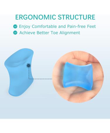 Upgraded Gel Toe Separators 12-Pack Soft Silicone Bunion Pads & Toe Spacers for Men & Women - Align Overlapping Toes & Relieve Calluses - Buy Online on GoSupps.com