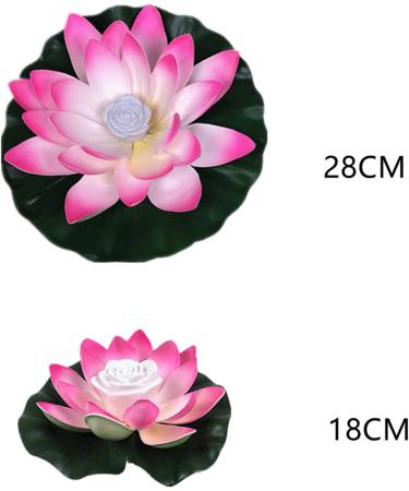 Yeehliny Floating Lotus Lights - LED Waterproof Solar Water Lily Lamps for Pool & Garden Decoration (2pc Red 28cm) - Buy Online on GoSupps.com