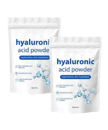 ZTSGU 2 Pcs Hyaluronic Acid Powder Low Molecular Weight Hyaluronic Acid Powder Organic for Skin Hydrating Nourish Face Water Soluble Serum.