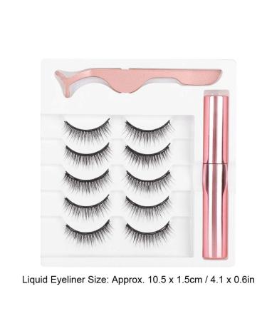 Magnetic Eyeliner & Eyelash Kit - 5 Pairs 3D No Glue Needed | Easy Application with Tweezers - Buy Online on GoSupps.com