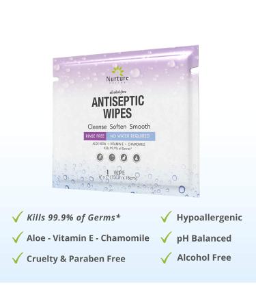 Antibacterial Hand & Body Sanitizing Wipes (120 Pack) | Alcohol-Free & Disposable Bath Cleansing Wipes - Extra Large Antiseptic Sponge Wipes, No Rinse Needed - Ideal for Travel - Buy Online on GoSupps.com