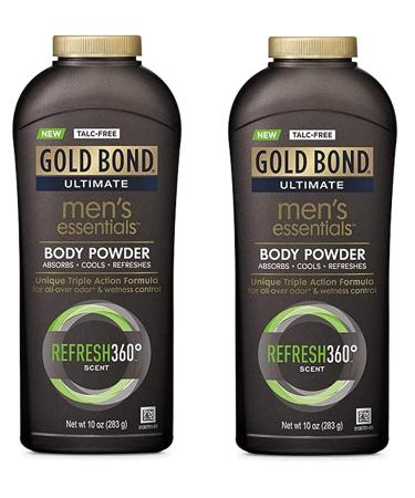 Gold Bond Ultimate Men's Essentials Body Powder 10 oz Pack of 2