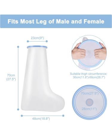 Apasiri Reusable Waterproof Half Leg Cast Cover - Keep Your Cast Dry in Shower - Adult Leg Knee Ankle Foot Protector - Buy Online on GoSupps.com