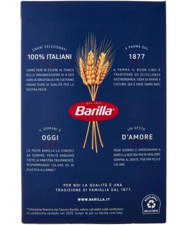  Italian Gourmet E.R. Pack of 20 Barilla Rigatoni pasta no. 89 100% Italian noodles 500g + Italian gourmet polpa 400g - Buy Online on GoSupps.com
