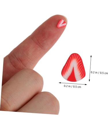 Healeved 3pcs Strawberry Nail Stickers Nail Slices for Nail Art DIY Nail Art Slices 3d Fruit Nail Sticker Nail Beauty Filler Supplies Nail Clay Polymer Clay Nail Flakes Red Manicure 0.5x0.5x0.2cmx3pcs Redx3pcs - Buy Online on GoSupps.com
