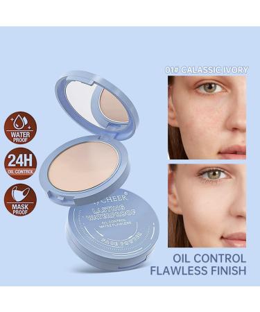 Finishing Powder Matte Smooth Flawless Finishing Powder Makeup Matte Perfection Pressed Powder Ultimate Blurring Setting Powder Waterproof Oil Control Long-Lasting Finishing Powder (02#) - Buy Online on GoSupps.com