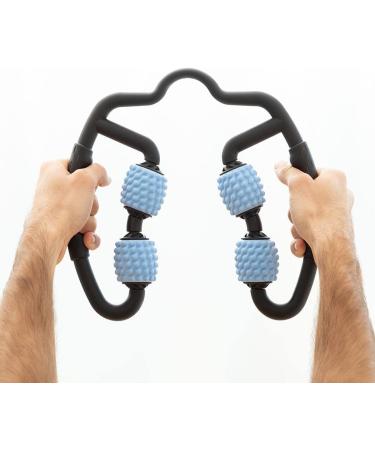 InnovaGoods Self-Massager with Rollers for Adults | Unisex Black & Blue - Portable 25 x 27 x 5 cm - International Shipping Available - Buy Online on GoSupps.com