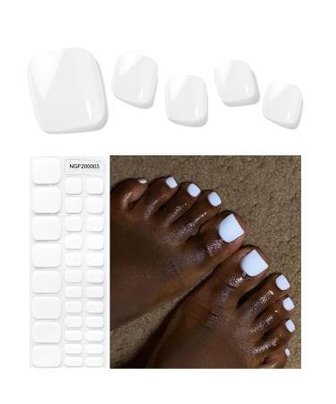 Ebanku 32 PCs gel nail wraps nail ticker full wraps nail sticker cured gel nail strips gel nail polish stickers for women girls decoration (#7)