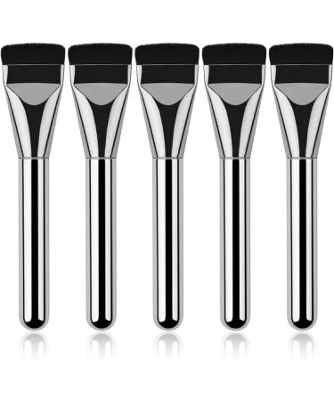 Flat Foundation Brush 5Pcs Liquid Foundation Brush Streak-Free Flat Makeup Brush Ultra Thin Concealer Brush for Liquid Cream Foundation Powder Buffing Blending Flat Brush - Buy Online on GoSupps.com