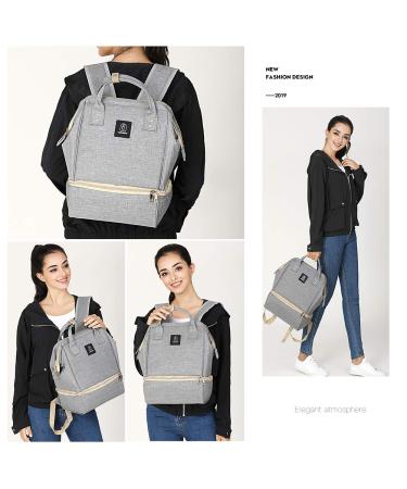 Double Layer Breast Pump Backpack with Cooler & Moistureproof Bag - Grey, USB Charging Port - Ideal for Outdoor Working Moms - Buy Online on GoSupps.com