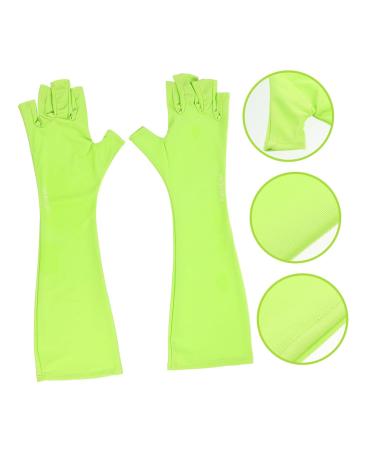 FRCOLOR 1 Pair Nail Gloves Manicure Art Gloves Gel Nail Glove Nail Care Gloves Glvoes Fingerless Manicure Gloves Fingerless Uv Sun Gloves Mj03 Anti-black Sleeve Polyester - Buy Online on GoSupps.com