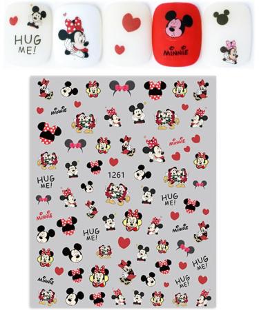 12 Sheets Cute Kawaii Cartoon Mouse Nail Art Stickers - 3D Self-Adhesive Nail Decals for Girls & Women | International Shipping - Buy Online on GoSupps.com