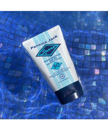 Panama Jack Sport Sunscreen Lotion - SPF 50 Broad Spectrum UVA/UVB Protection Non-Greasy PABA Paraben Gluten & Cruelty Free 3 FL OZ (Pack of 2) - Buy Online on GoSupps.com