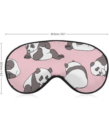 Panda Pink Pattern Sleep Mask - Adjustable Strap, Light Blocking Blindfold for Men and Women | Ideal for Night, Travel, and Naps - Buy Online on GoSupps.com