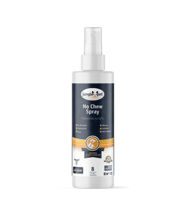 Jungle Pet Dog No Chew Spray for Dogs & Cats- Bitter Spray for Furniture, Plants, Hot Spots Anti Chew Spray - Dog Spray to Prevent Chewing on Surfaces - Cat Dog Training Spray - 8 oz