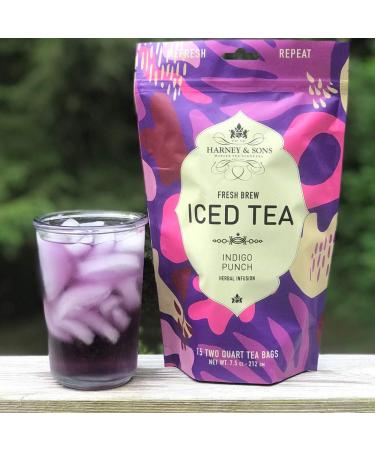 Harney & Sons Indigo Punch Iced Tea - 15 Bags (7.5 oz) | Refreshing Brew - Buy Online on GoSupps.com