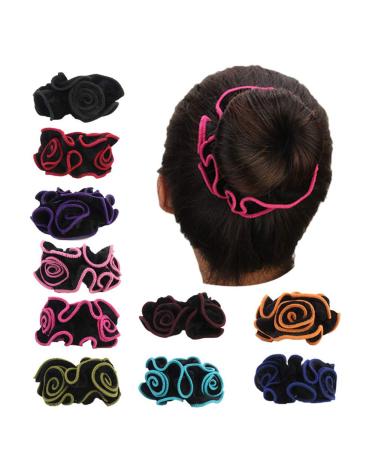 LOVEF 10 Pcs Premium Korean Velvet Hair Scrunchies Hair Bands Scrunchy Hair Ties Ropes Scrunchie for Women or Girls Hair Accessories