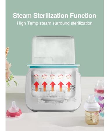 KOSTTE Double Baby Bottle Warmer with Accurate Temperature Control - Fast Electric Heater for Breastmilk or Formula - White - Buy Online on GoSupps.com
