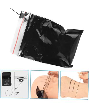 Hemoton Eyebrow Ink Cosmetic Measuring Tools Eyebrow Auxiliary Measure Ruler Wire Box Lightness 4.6x1.8x7.5cm Black - Buy Online on GoSupps.com