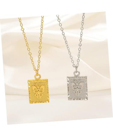KOMBIUDA Butterfly Necklace Gold Necklace Pendant Vintage Jewelry Necklace for Men Square Golden Necklace Man Golden 53x1CM - Buy Online on GoSupps.com