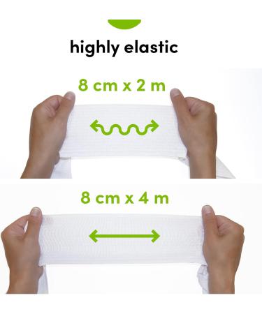 Medrull 5-Pack Universal Elastic Bandage 8cm x 4m - Stretched Air-Permeable & Durable | Ideal for International Shipping - Buy Online on GoSupps.com