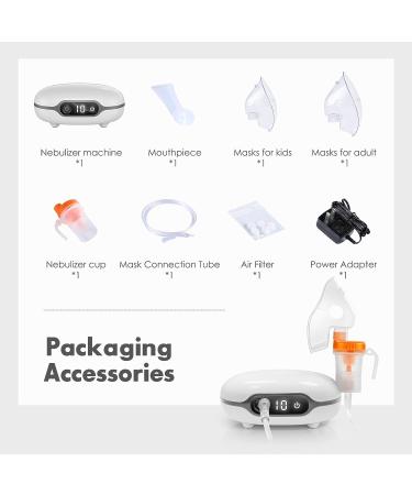 Spriek Portable Compression Nebulizer for Adults & Kids - Digital Display with Timer - Home Gray - Buy Online on GoSupps.com