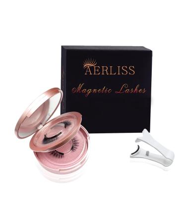 Aerliss Magnetic Lashes Ez Bella Magnetic Lashes Natural Looking Magnetic Eyelashes That Are Reusable No Glue or Eyeliner Required (Natural 2 pairs). Black