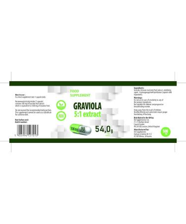 Hepatica Graviola Fruit Extract 2500mg Equivalent (500mg of 5:1 Extract) 90 Vegan Capsules 3rd Party lab Tested High Strength Supplement Gluten and GMO Free - Buy Online on GoSupps.com