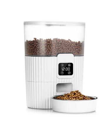 Automatic Cat Feeder, 3.5L Pet Feeder with Dual Power Supply Auto Cat Dry Food Dispenser Dog Automatic Feeder with Desiccant & Stainless Steel Bowl A1