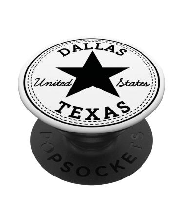 Dallas Texas USA United States PopSockets PopGrip: Swappable Grip for Phones & Tablets Black