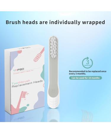 Quip Electric Toothbrush Replacement Heads - 6 Pack Soft Bristles for Adults - White - Buy Online on GoSupps.com