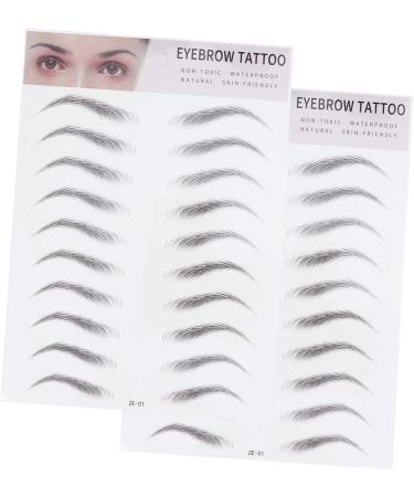 FOMIYES 6 Pcs 3d Eyebrow Stickers Makeup Stickers Imitation Eyebrow Sticker 4d Make up Transfer Stickers 1 count (Pack of 1) Blackx3pcs - Buy Online on GoSupps.com