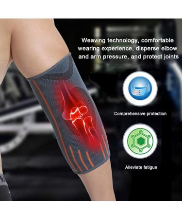 Elbow Support Brace for Men and Women Elbow Sleeve for Tennis Golfers Powerlifting Bodybuilding Sports Compression Arm Sleeve for Tendonitis Arthritis Joint Pain Relief(Grey Small (S)) Small (S) Grey - Buy Online on GoSupps.com