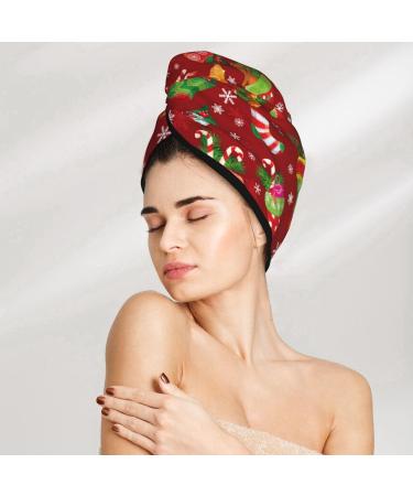 Buy Super Absorbent Microfiber Hair Towel Wrap for Women - Quick Dry Coral Velvet Cap for Long Curly & Thick Hair | Perfect Holiday Gift - Buy Online on GoSupps.com