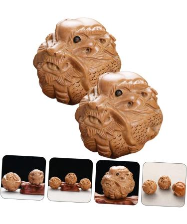 Solustre Wooden Hand Exercise Balls - Massage Device for Fitness & Gym Training - Buy Online on GoSupps.com