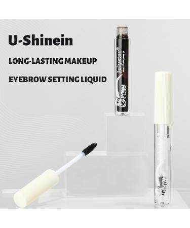 U-Shinein The Brow Glue 14H Extreme Hold Eyebrow Gel Non Sticky Formula Natural Finish Strong-Hold Clear-Drying and Water-Resistant Brow Gel Creates Laminated Brows LImitless Brow Looks Clear and Brown Clear + Brown - Buy Online on GoSupps.com