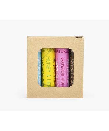Natural Petroleum Free Lip Balm Four Pack (4-Pack) by Fabula Nebulae