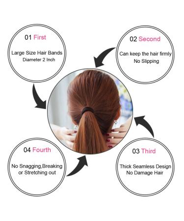 J-MEE Seamless Cotton Hair Bands 100PCS for Thick Hair - Neutral Colors | Ponytail Holders & Headband Scrunchies Hair Accessories - Buy Online on GoSupps.com