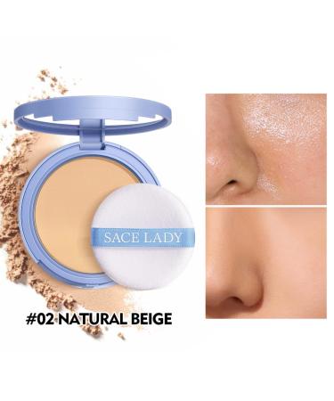 SACE LADY 2Pcs Face Make Up Set - Flawless Matte Foundation & Oil Control Pressed Powder for Lasting Coverage - Waterproof Natural Cosmetics Kit - Buy Online on GoSupps.com