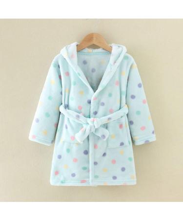 JZLPIN Unisex Baby Hooded Bathrobe | Blue Flannel Pajamas for Boys & Girls 5-6 Years | International Shipping Available - Buy Online on GoSupps.com