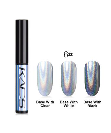 KADS Holographic Cushion Nail Powder Pen - 5 Colorful Aurora Titanium Laser Phantom Mirror Nail Art Tool 0.5g/box - Buy Online on GoSupps.com