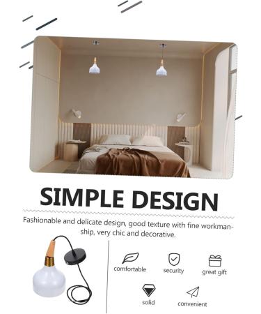 Hemobllo Chandelier Lamp Shade Home Decor Astetic Room Decor Decorative Ceiling Light Dining Table Household White 15X22CM - Buy Online on GoSupps.com